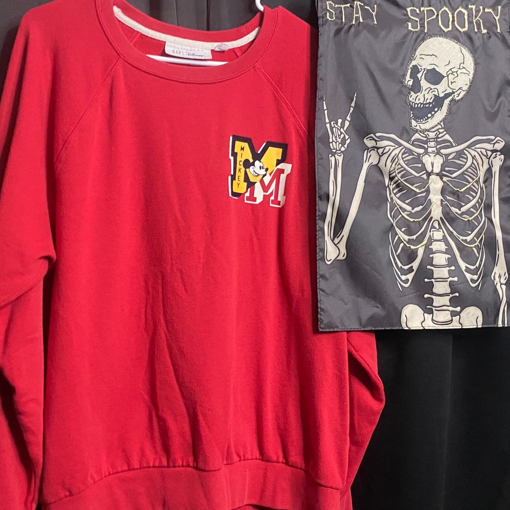 GAP Disney Mickey Mouse Sweatshirt Crew Neck‎ Graphic Pullover Tall M